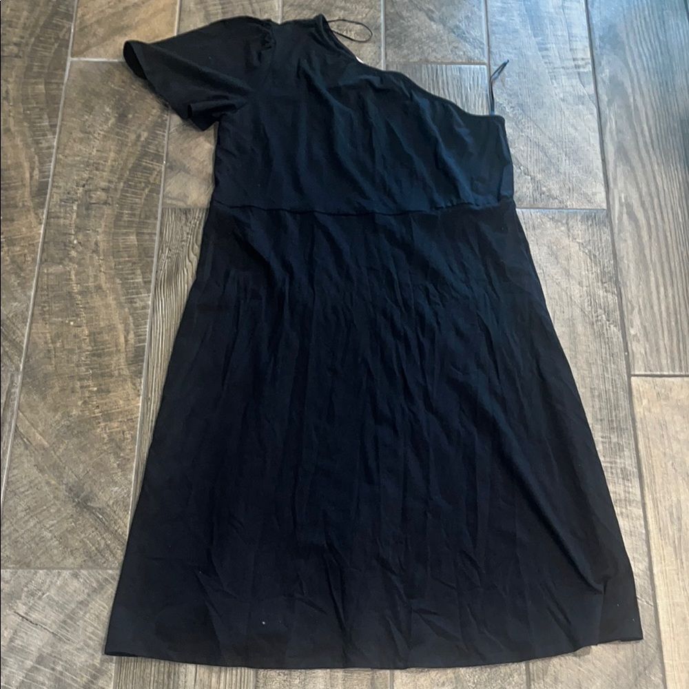Nwt Who What Wear Elegant one shoulder Black Women's Dress